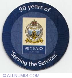 25¢ NAAFI Badge with 90 year logo 2010