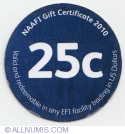 25¢ NAAFI Badge with 90 year logo 2010