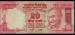 20 Rupees 2008 letter E sign Y.V. Reddy