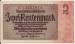Front of 2 Rentenmark 1937 - 8 digit serial