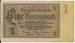 Front of 1 Rentenmark 1937 - 8 digit serial