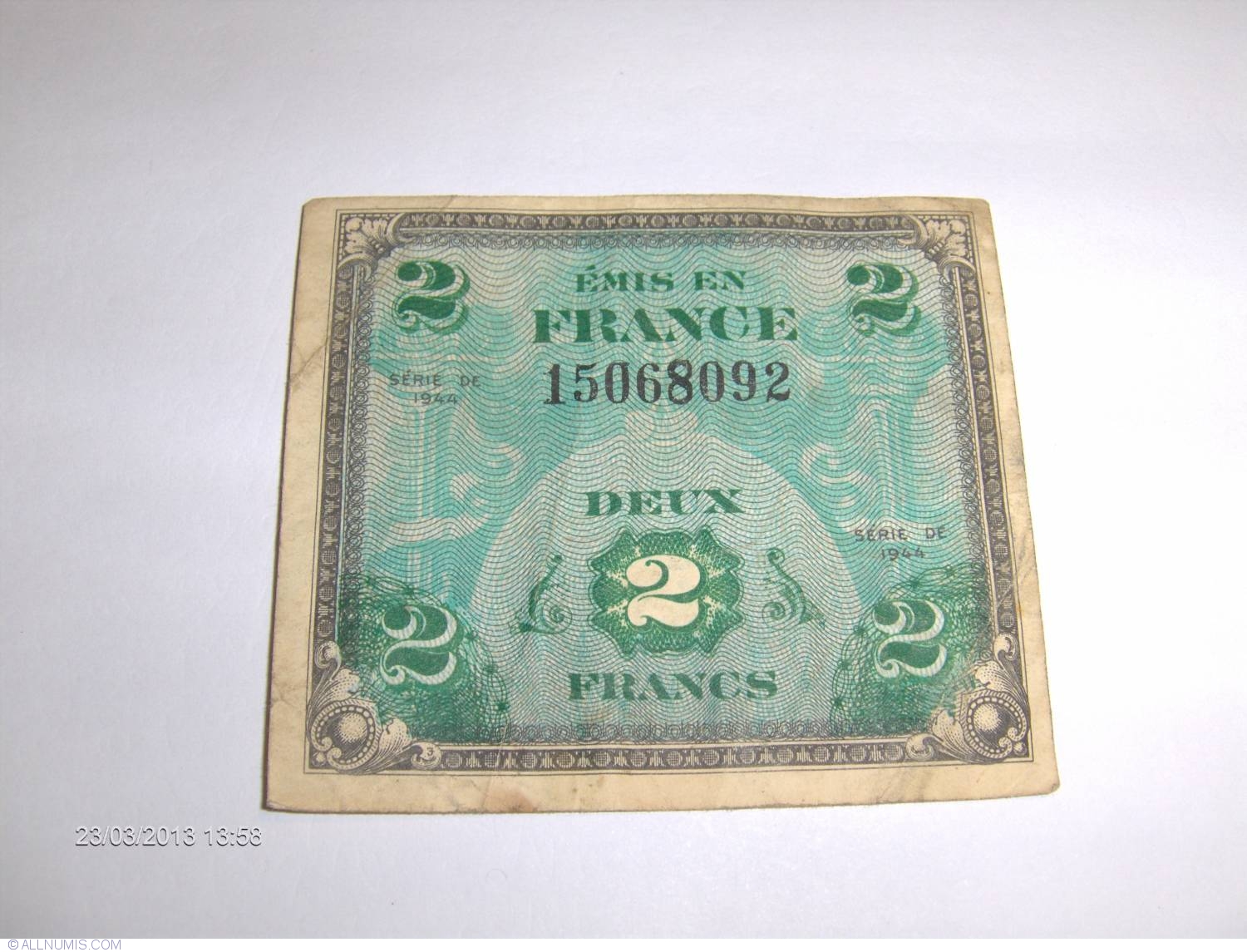 1944 france 2 francs value