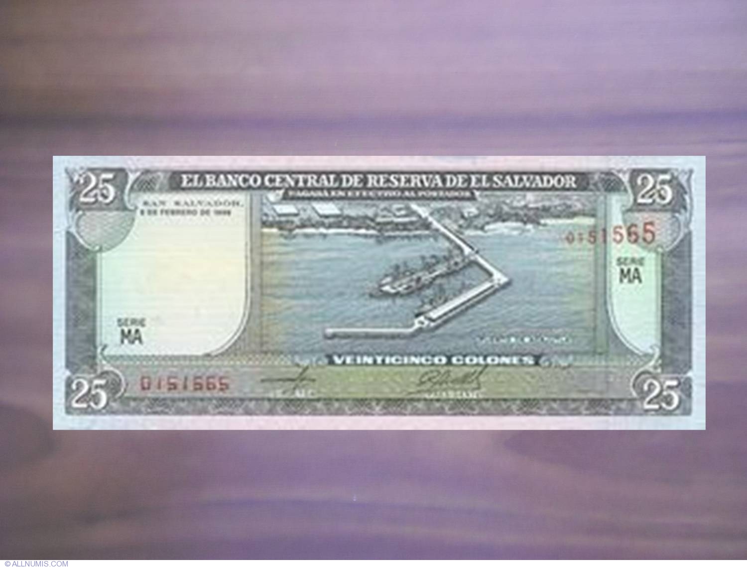 mil colones silver coin