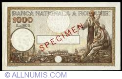1000 Lei 1934 (15. III.) - SPECIMEN