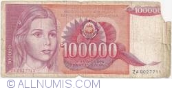 Image #1 of 100 000 Dinara 1989 (1. V.) - Replacement Note