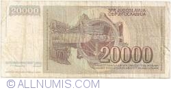 Image #2 of 20,000 Dinara 1987 (1. V.) -  Replacement Note