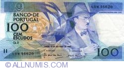 Image #1 of 100 Escudos 1986 (16. X) - semnături José Alberto Tavares Moreira/ Alberto José dos Santos Ramalheira
