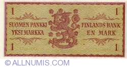 Image #2 of 1 Markka 1963 - signatures Waris/ Aspelund