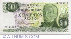 500 Pesos ND (1977-1982) - semnături Pedro Camilo López / Egidio Iannella