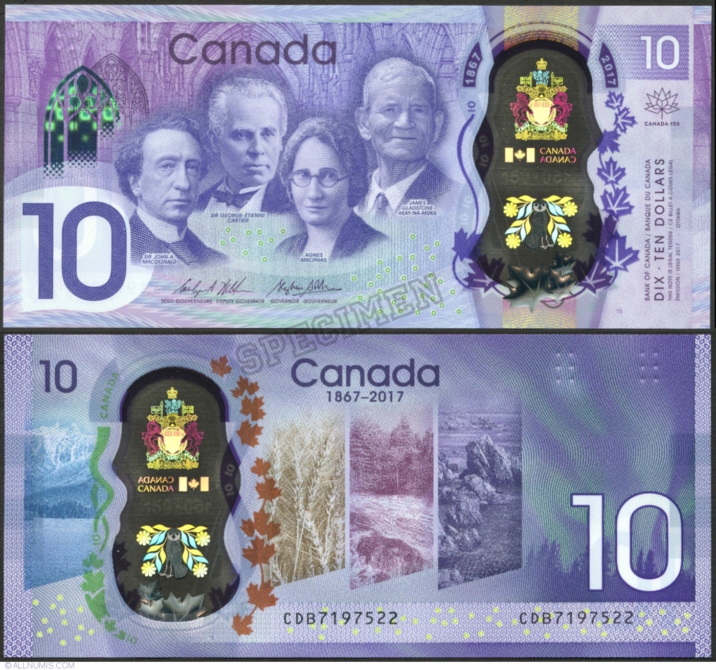 Canada 2017 Commemorative Polymer $10 BC-75 GEM UNC PMG 66 EPQ