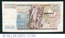 Image #2 of 100 Francs 1971 (11. X.) - Signatures Maurice Jordens/ Robert Vandeputte