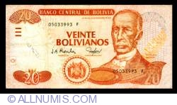 Image #1 of 20 Bolivianos 1986