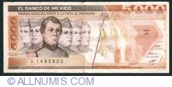 5000 Pesos 1987 (24. II.) - Serie JR