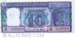 10 Rupees ND - sign L. K. Jha