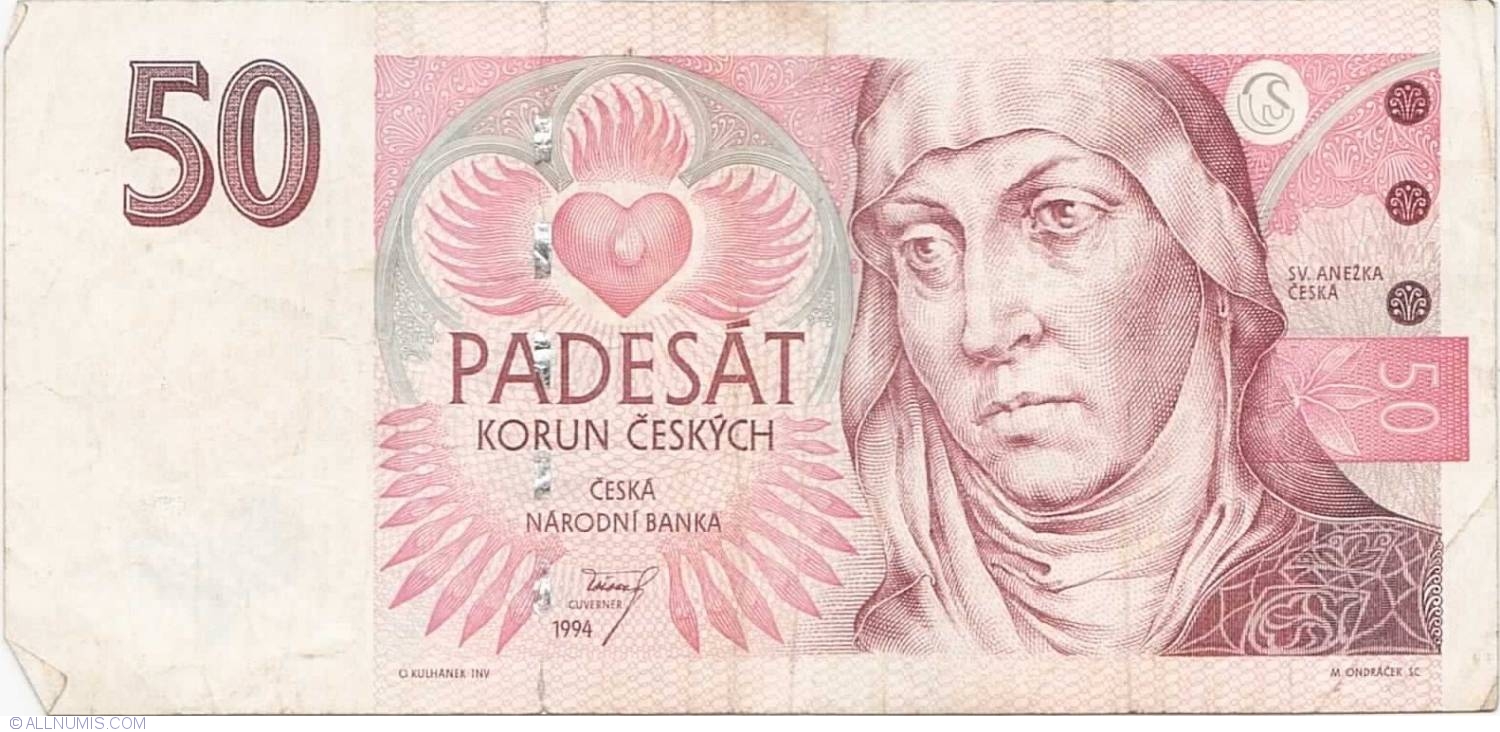 50 Korun 1994, 1994-1996 Issue - Czech Republic - Banknote - 4250