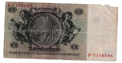 Image #2 of 50 Reichsmark 1933 (30.III) - M (serie 7 cifre)