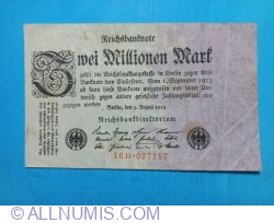 2 Millionen ( 2 000 000 ) Mark 1923 ( 09.VIII ) - Serie rosie 6 cifre