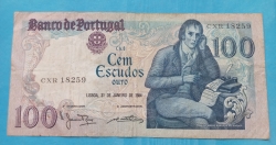 100 Escudos 1984 (31.I.) -  Signatures: Manuel Jacinto Nunes / Abel António Pinto dos Reis