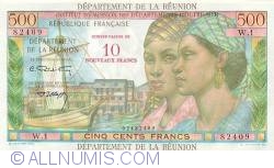 Image #1 of 10 Nouveaux Francs ND (1971) - on 500 Francs ND (1964)