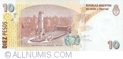 Image #2 of 10 Pesos ND (2003) - Bancnotă de înlocuire - semnături Alfonso Prat-Gay / Eduardo Oscar Camaño