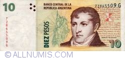 Image #1 of 10 Pesos ND (2003) - semnături Hernán Martín Pérez Redrado / Eduardo Oscar Camaño