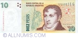 Image #1 of 10 Pesos ND (2003) - signatures Hernán Martín Pérez Redrado / Eduardo Fellner