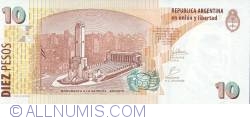 Image #2 of 10 Pesos ND (2003) - signatures Hernán Martín Pérez Redrado / Eduardo Fellner