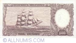 Image #2 of 10 Pesos On 1000 Pesos ND (1969-71)