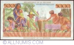 100 Nouveaux Francs ND (1971) - On 5000 Francs ND (1965)