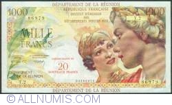 Image #1 of 20 Nouveaux Francs ND (1971) - On 1000 Francs ND (1971)
