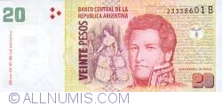 Image #1 of 20 Pesos ND (2003) - semnături Alfonso Prat-Gay/ Daniel Scioli