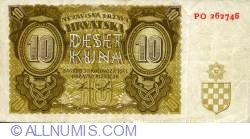 10 Kuna 1941 (30. VIII.) - double letter serial # prefix