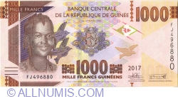 1000 Francs 2017 - Signatures: Malado Kaba &amp; Louncény Nabe