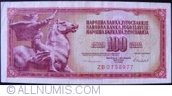 Image #1 of 100 Dinara 1986 (16. V.) - Replacement Note Serie ZB
