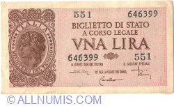 Image #1 of 1 Lira 1944 - signature: DiCristina, Cavallaro and Zaini