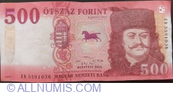500 Forint 2022 - Semnaturi: György Matolcsy, Dr. Mihály Patai, Dr.Csaba Kandrács, Barnabás Virág