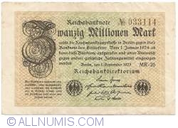 20 Milioane (20 000 000) Mărci 1923 (1. IX.) - 1