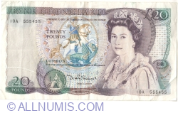 20 Pounds ND (1980 - 1984) - Signature: David Henry FitzRoy Somerset (DHFS)
