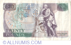 20 Pounds ND (1980 - 1984) - Signature: David Henry FitzRoy Somerset (DHFS)