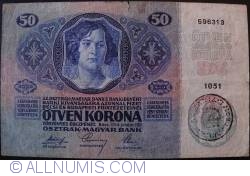 Image #2 of 50 Kronen ND (1919 - old date 2.I.1914)