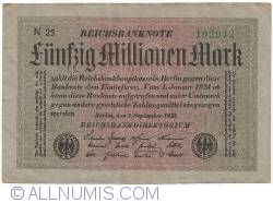 50 Milioane (50 000 000) Mărci 1923 (1. IX.) - 1