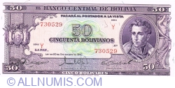 Image #1 of 50 Bolivianos L.1945