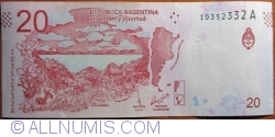 Image #2 of 20 Pesos ND (2017) - semnături Federico Sturzenegger / Gabriela Michetti