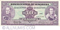 10 Bolivares 1976 (27. I.)