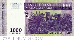 1000 Ariary = 5000 Francs 2004 - semnătură Frédéric Rasamoely