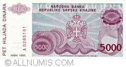 5000 Dinari 1993