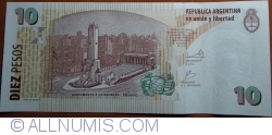 Image #2 of 10 Pesos ND(2003) - semnături Mercedes Marcó del Pont/ Eduardo Fellner