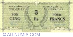 Image #1 of 5 Francs ND (1943)