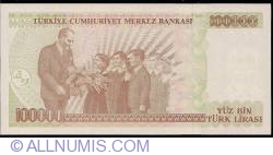 Image #2 of 100 000 Lira ND (1996) - semnături Gazi ERÇEL / Aykut EKZEN