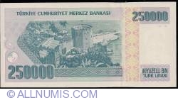 Image #2 of 250 000 Lira L.1970 (1998) - semnături Gazi ERÇEL, Şükrü BİNAY